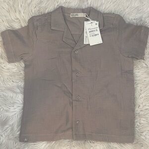 Malibu Kids Button Down Shirt - Taupe